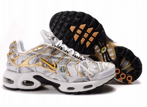 New Men'S Nike Air Max Tn Gray/White/Gold